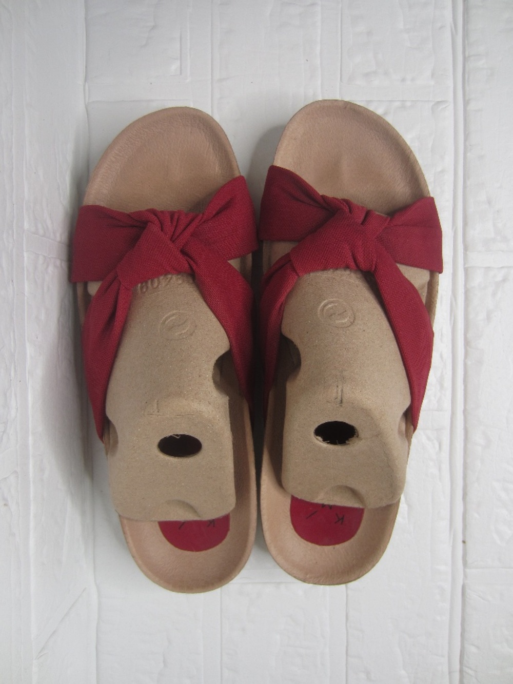 KMB Flat Sandals Knotted Slide - Size 9/9.5